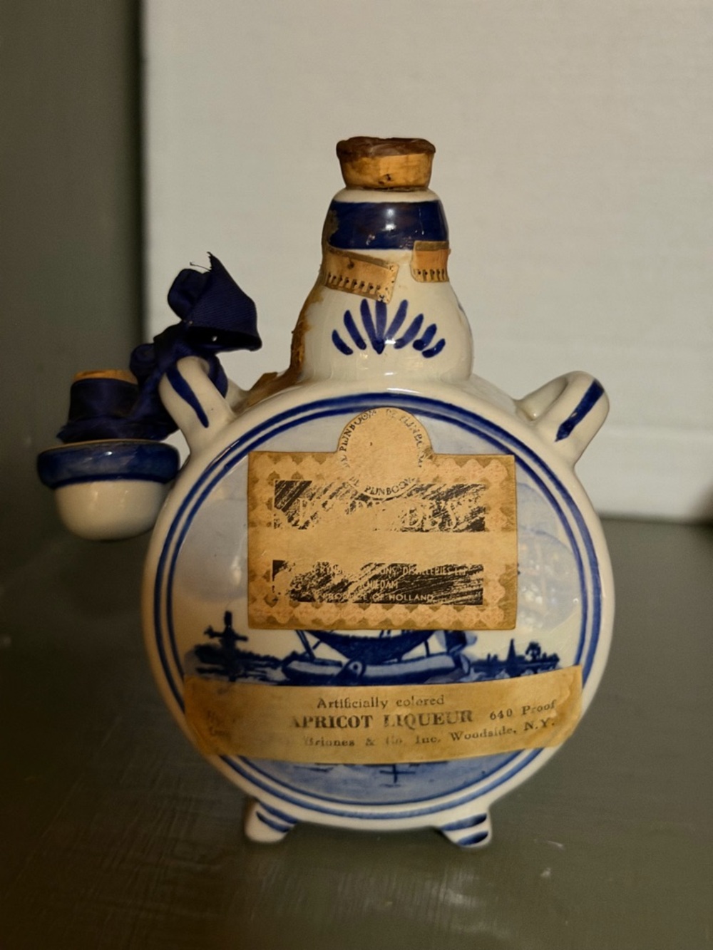 Delft blue HandPainted Small porcelain Holland Canteen Bottle Rynbende’s - Picture 4 of 5